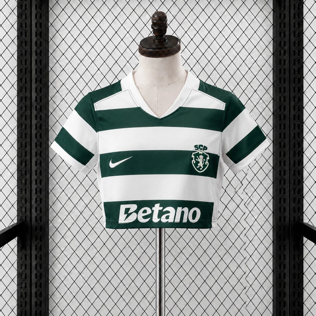 26/27 Sporting CP Lisbon Home Women Crop Jersey