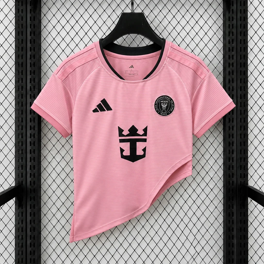 2027 Inter Miami Home Women Asymmetric Hem Crop Jersey