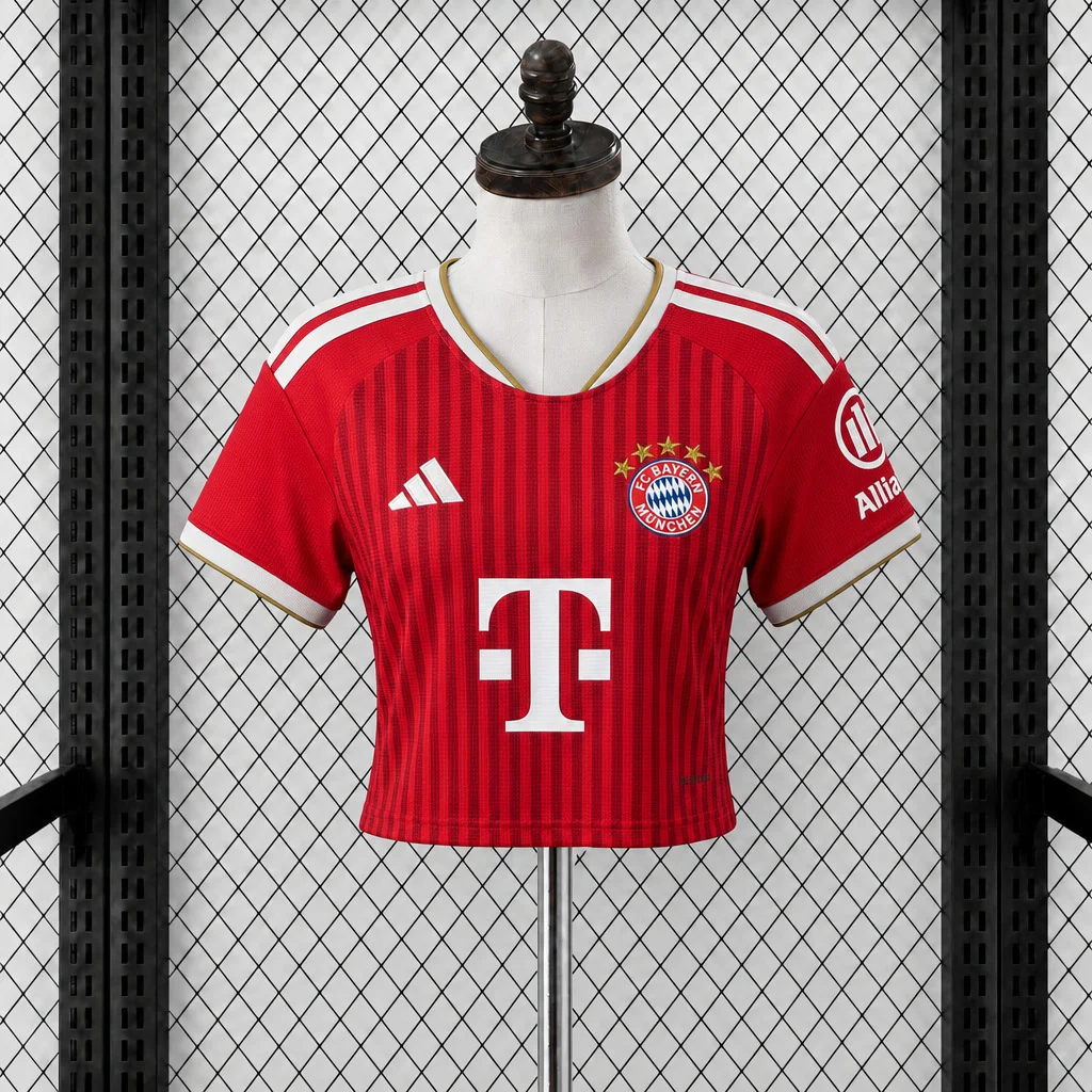26/27 Bayern Munich Home Women Crop Jersey