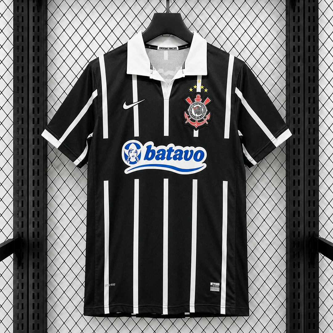 2009 Corinthians Away Retro Soccer Jersey