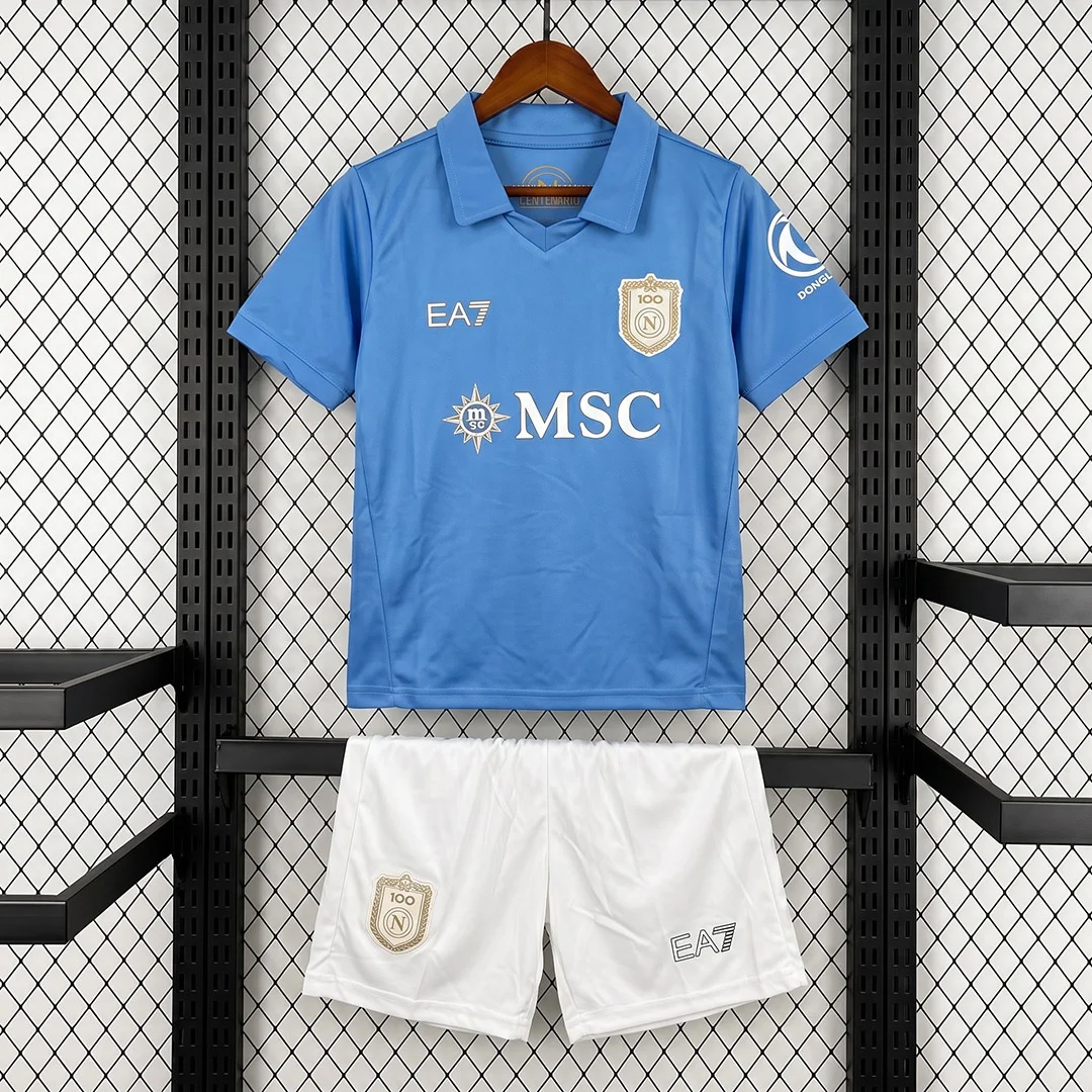 26/27 Napoli Home Kids Soccer Jersey