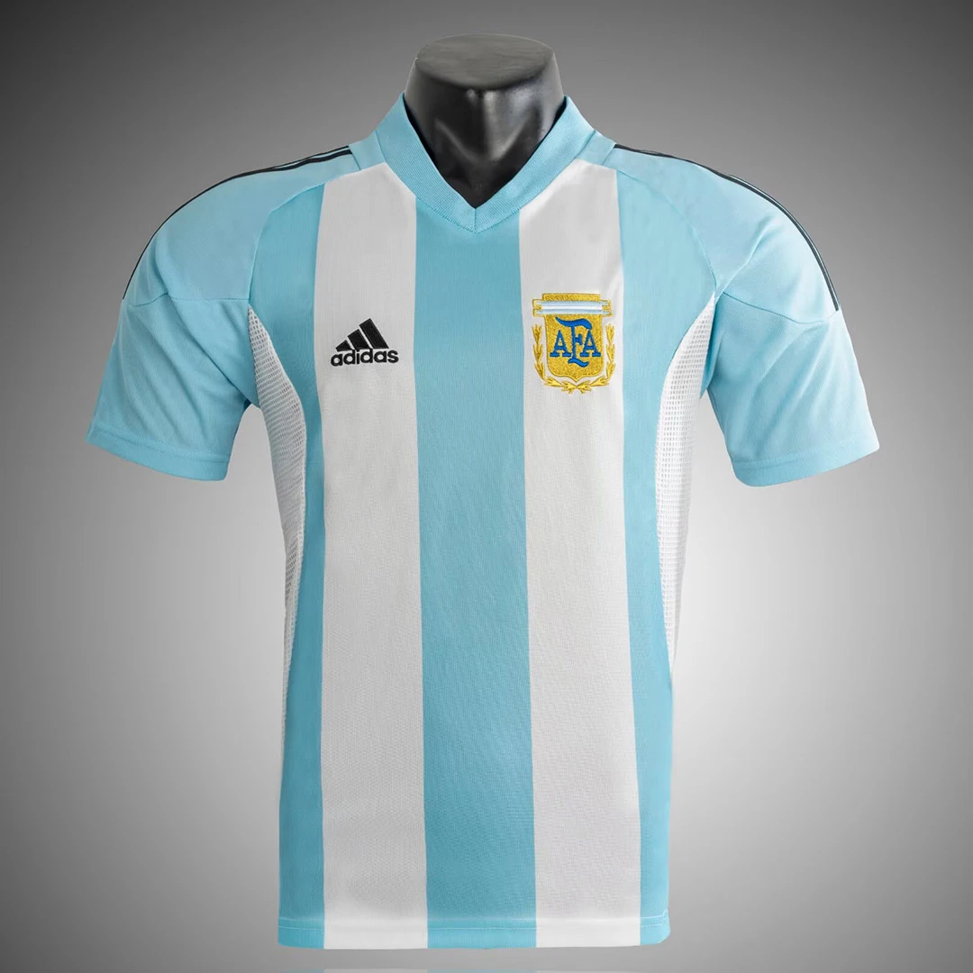 2002 Argentina Home Retro Soccer Jersey