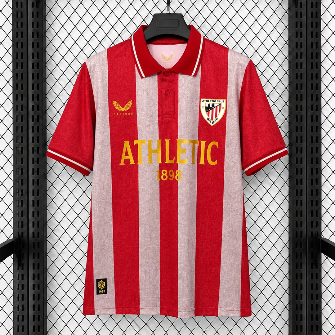 26/27 Athletic Club Bilbao Lifestyle Red White Polo