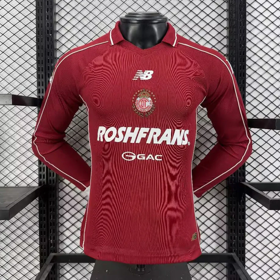 26/27 Toluca Home Long Sleeve Player Version Soccer Jersey