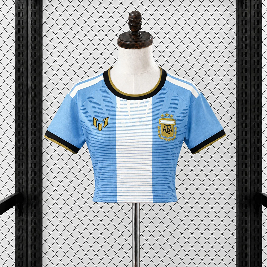 2026 Argentina MESSI Tribute Women Crop Jersey