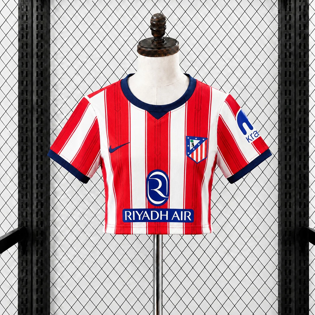 2026 Atletico Madrid Home Women Crop Jersey