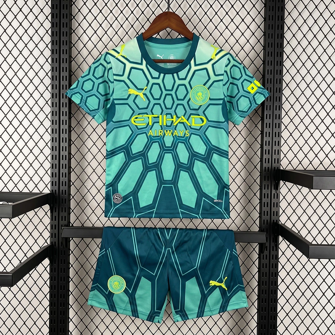26/27 Manchester City Goalkeeper 1 Kids Soccer Jersey
