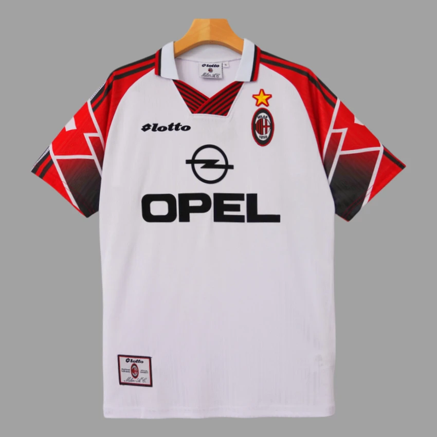 97/98 AC Milan Special White Red Retro Soccer Jersey