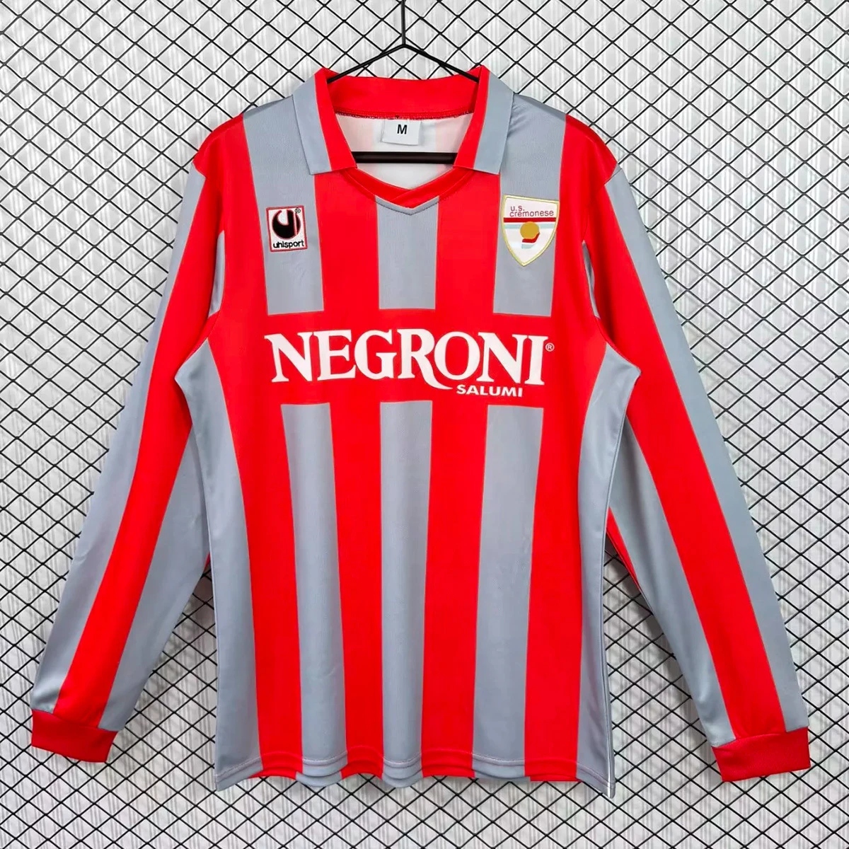 95/96 US Cremonese Home Long Sleeve Retro Soccer Jersey