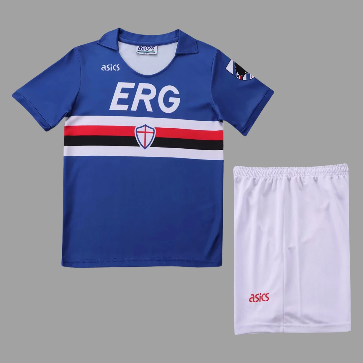 90/91 Sampdoria Home Kids Retro Soccer Jersey Size 16-28