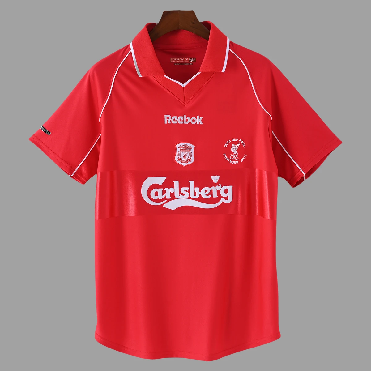 00/01 Liverpool Home Champions Final Retro Soccer Jersey