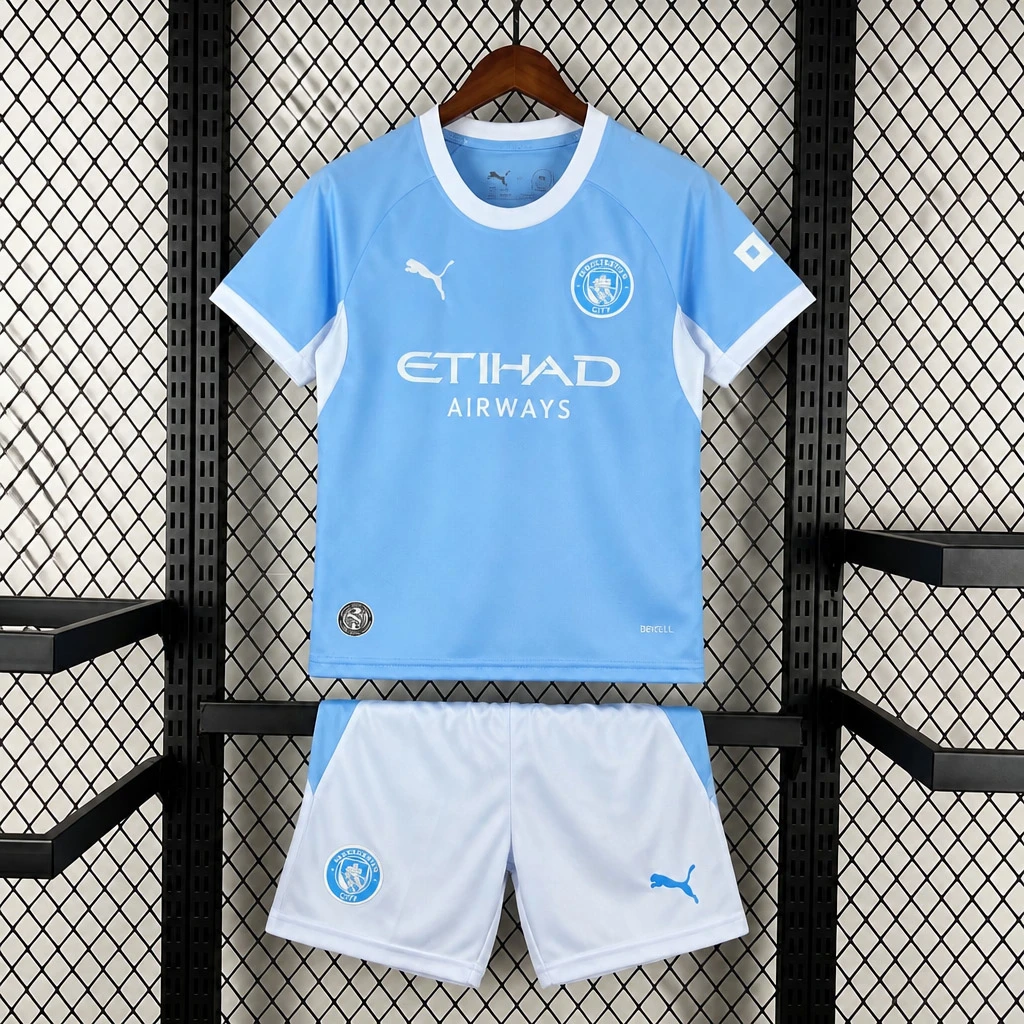 26/27 Manchester City Home Kids Soccer Jersey