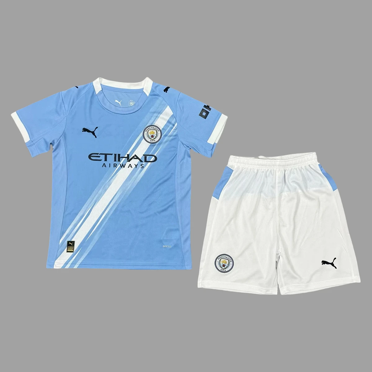 25/26 Manchester City Home Kids Soccer Jersey Size 16-28