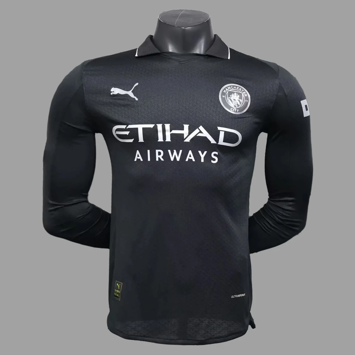 25/26 Manchester City Away Long Sleeve Player Version Soccer Jersey
