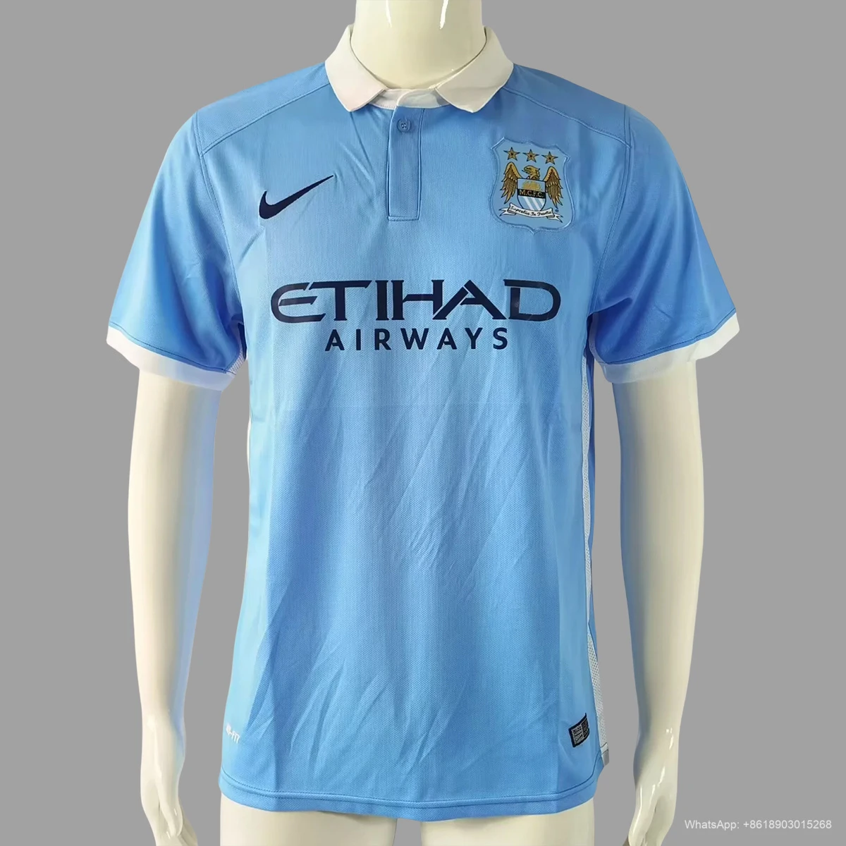15/16 Manchester City home retro soccer jersey