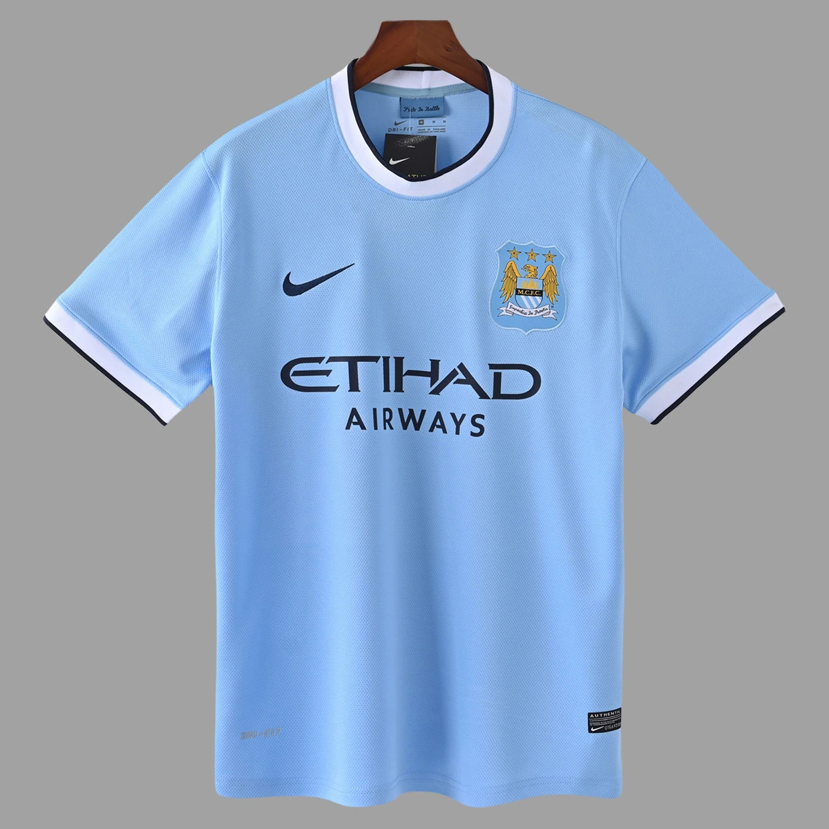 13/14 Manchester City Home Retro Soccer