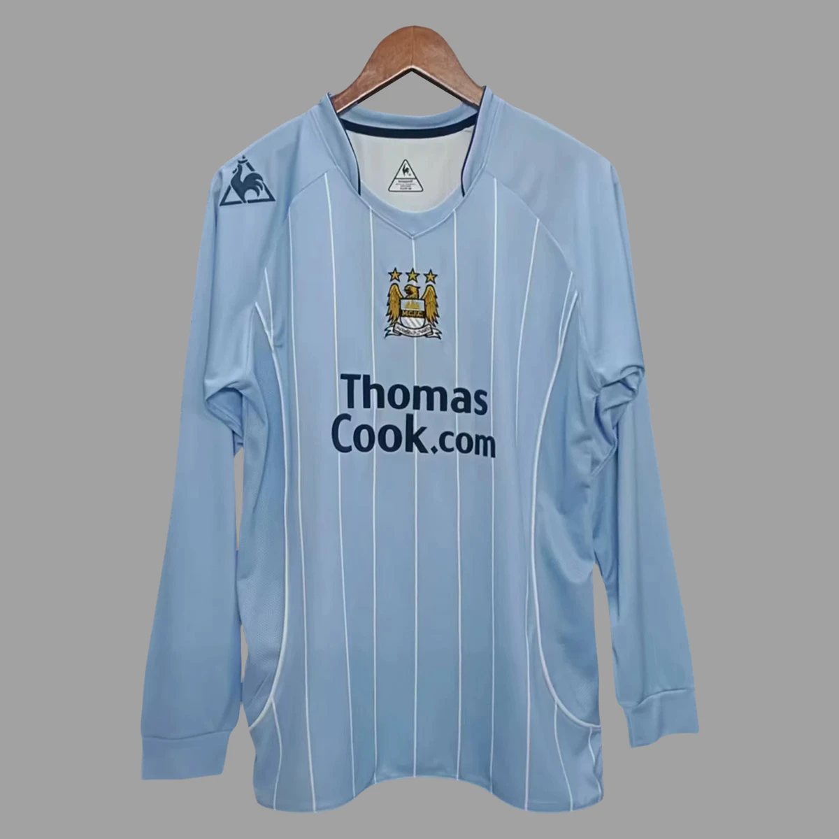 07/08 Manchester City Home Long Sleeve Retro Soccer Jersey