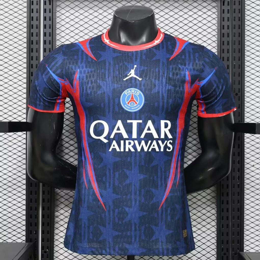 26/27 PSG Special Player Version Blue Red Soccer Jersey