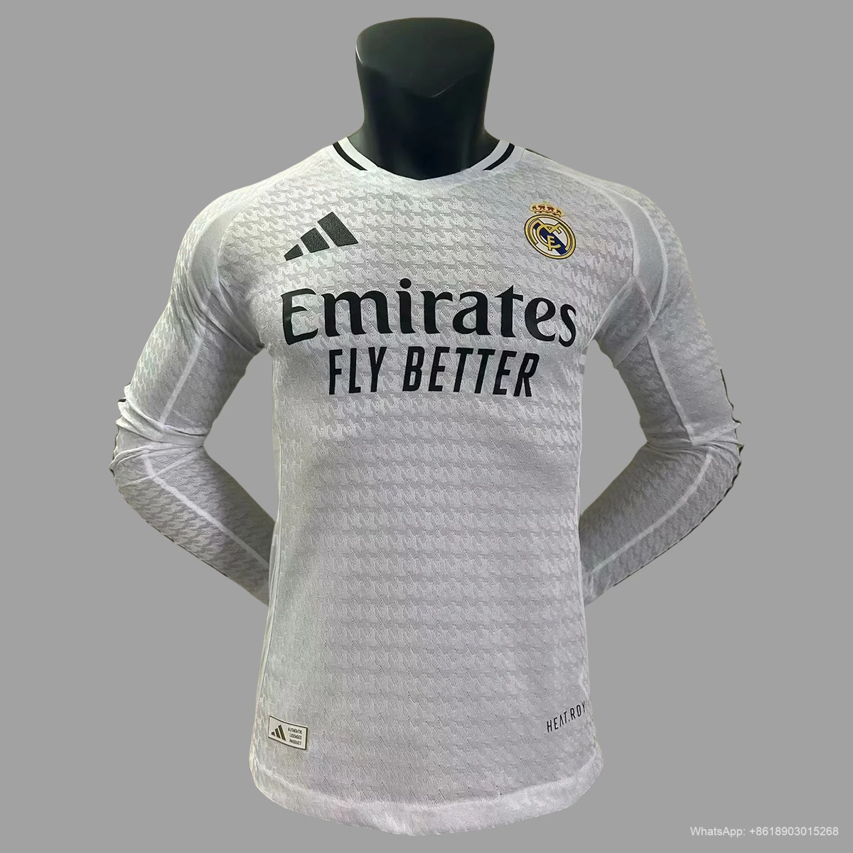 24/25 Real Madrid Home Long Sleeve Player Version Soccer Jersey