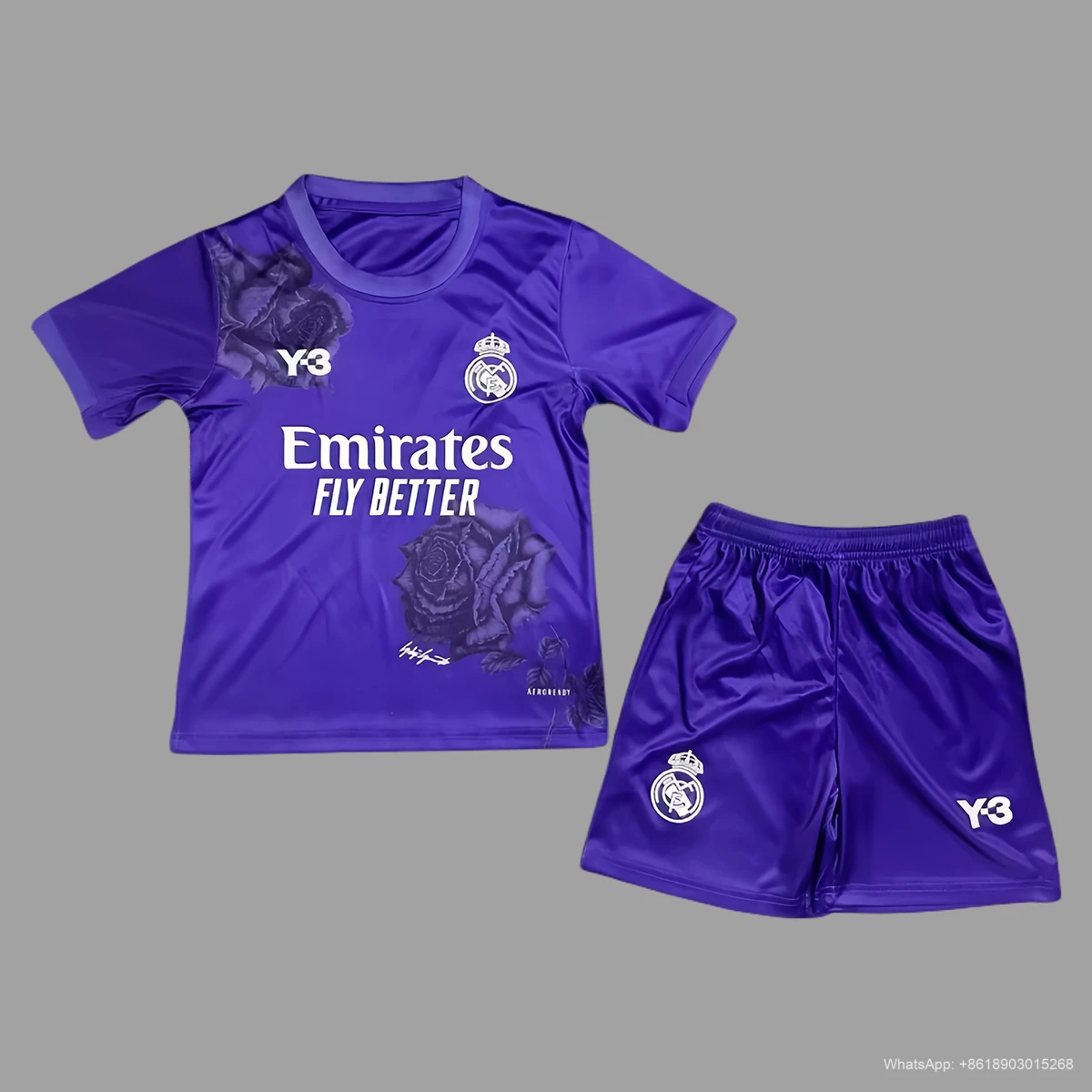 23/24 Real madrid fourth Y3 purple soccer jersey size 16-28
