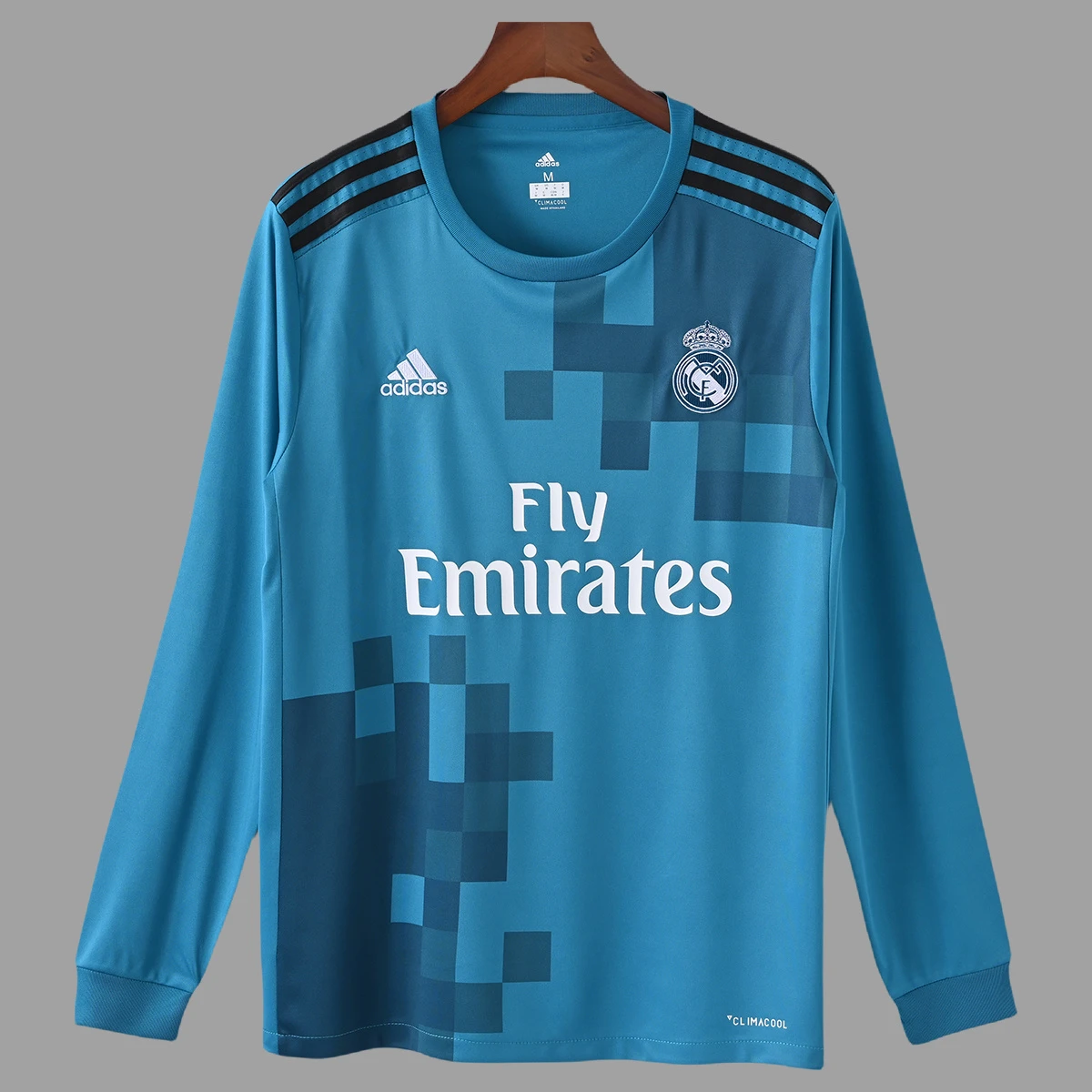 17/18 Real Madrid Third Long Sleeve Retro Soccer Jersey