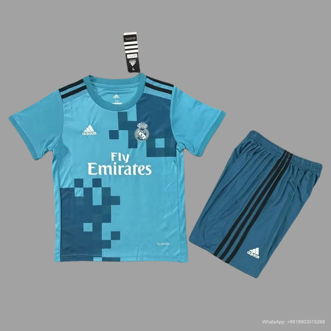 17/18 Real Madrid Third Kids Retro Soccer Jersey Size 16-28