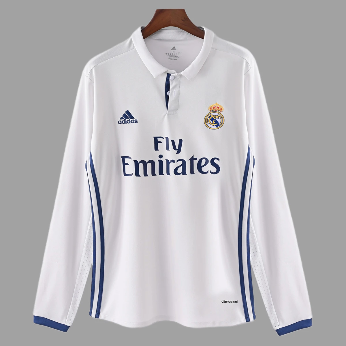 16/17 Real Madrid Home Long Sleeve Retro Soccer Jersey