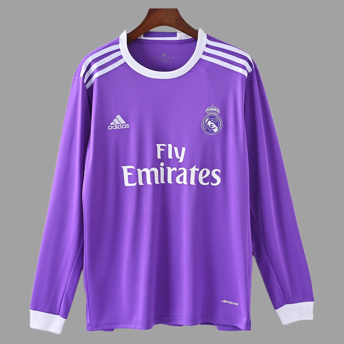 16/17 Real Madrid Away Long Sleeve Retro Soccer Jersey