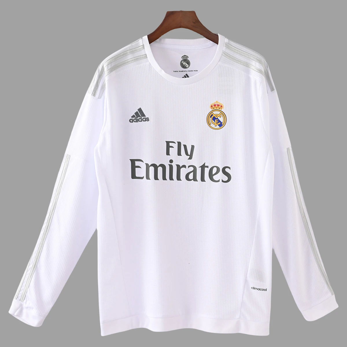 15/16 Real Madrid Home Long Sleeve Retro Soccer Jersey