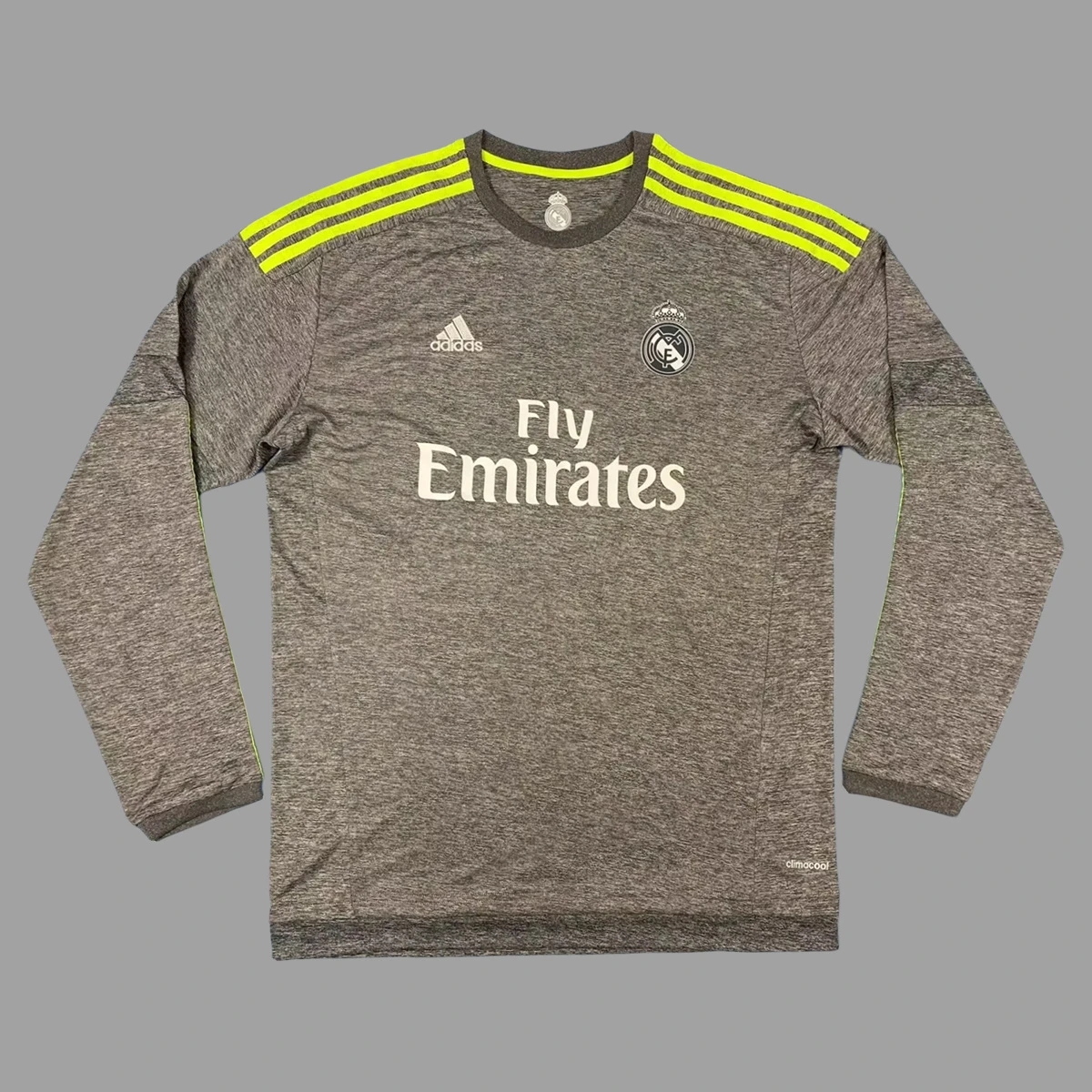 15/16 Real Madrid Away Long Sleeve Retro Soccer Jersey
