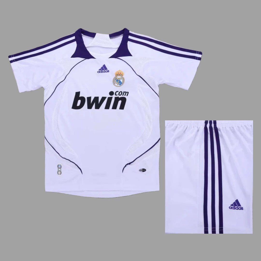 07/08 Real Madrid Home Kids Retro Soccer Jersey Size 16-28