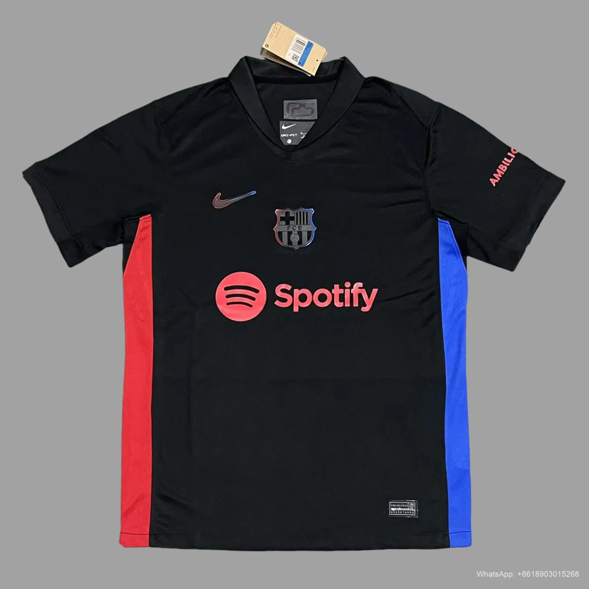 24/25 Barcelona away black soccer jersey
