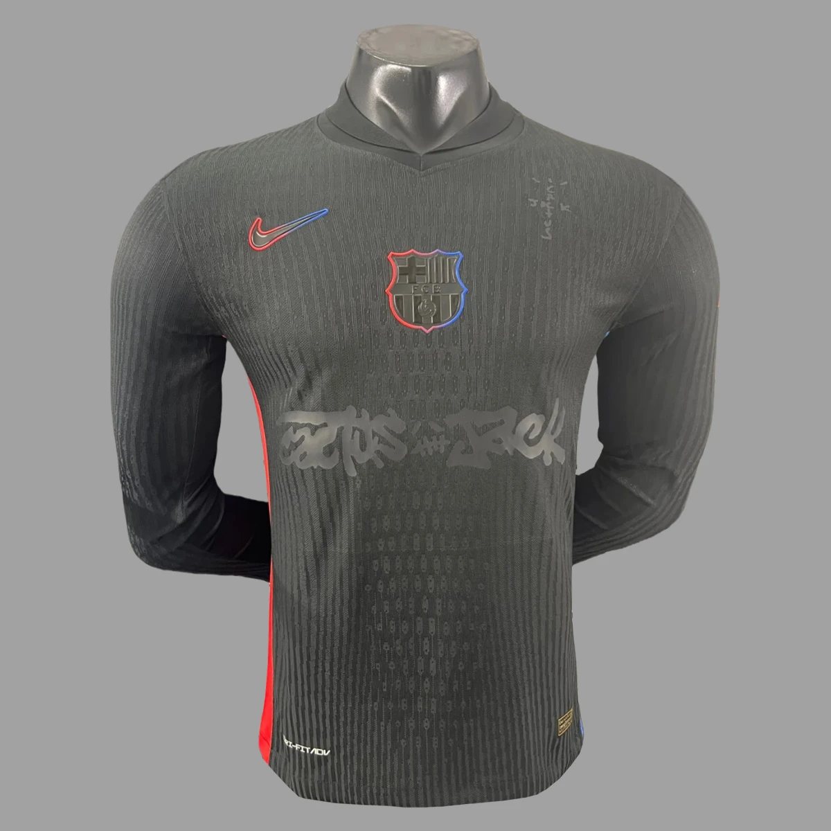 24/25 Barcelona Away Travis Scott Player Edition Long Sleeve Soccer Jersey