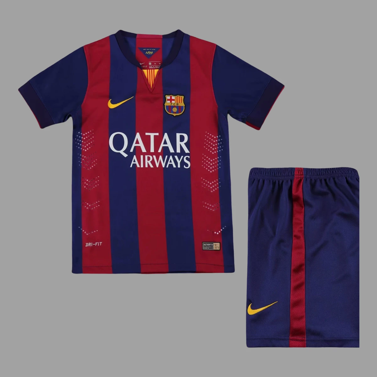 14/15 Barcelona Home Kids Retro Soccer Jersey Size 16-28