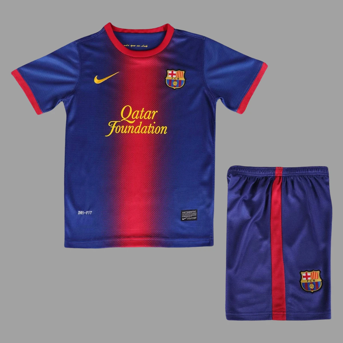12/13 Barcelona Home Kids Retro Soccer Jersey Size 16-28