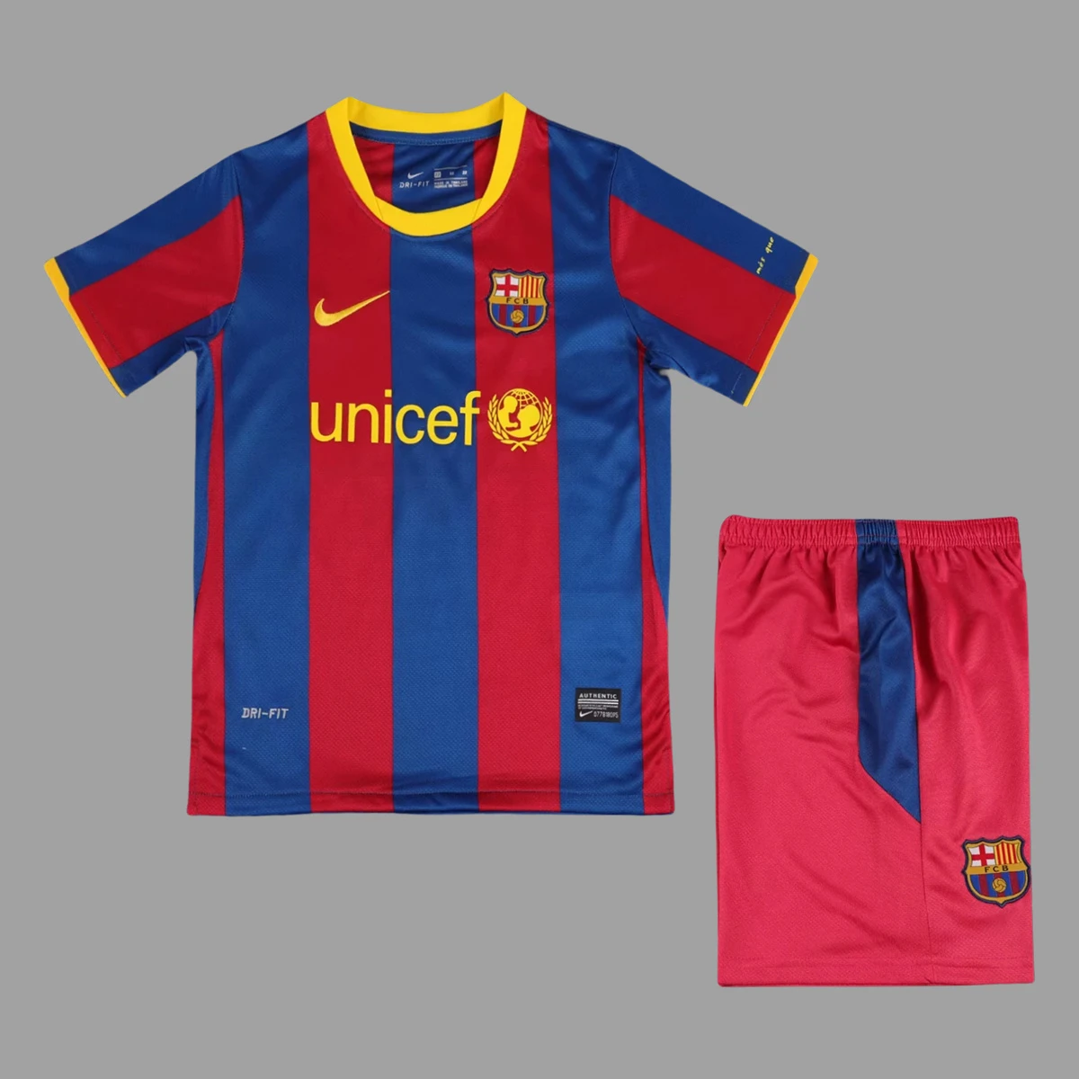 10/11 Barcelona Home Kids Retro Soccer Jersey Size 16-28
