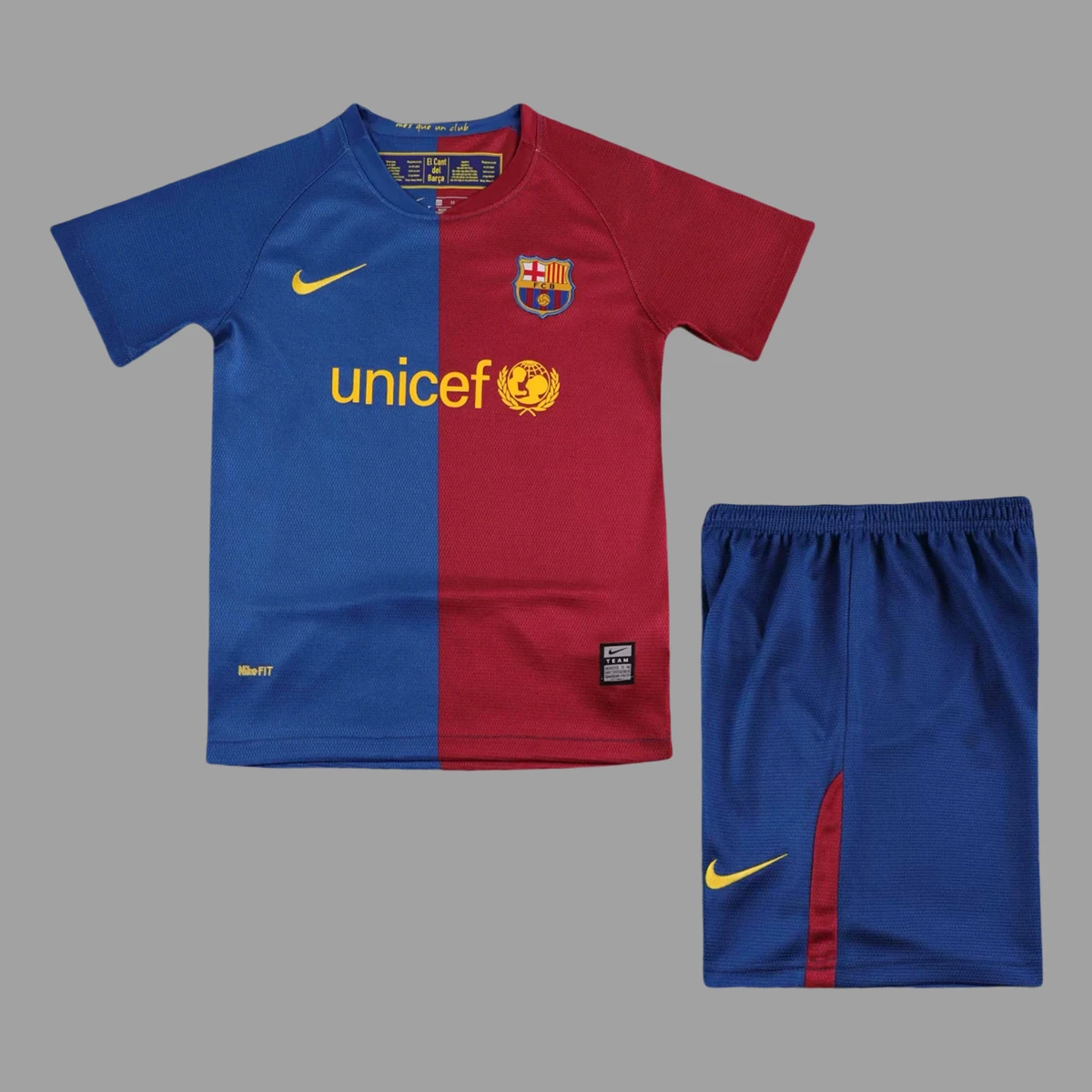 08/09 Barcelona Home Kids Retro Soccer Jersey Size 16-28