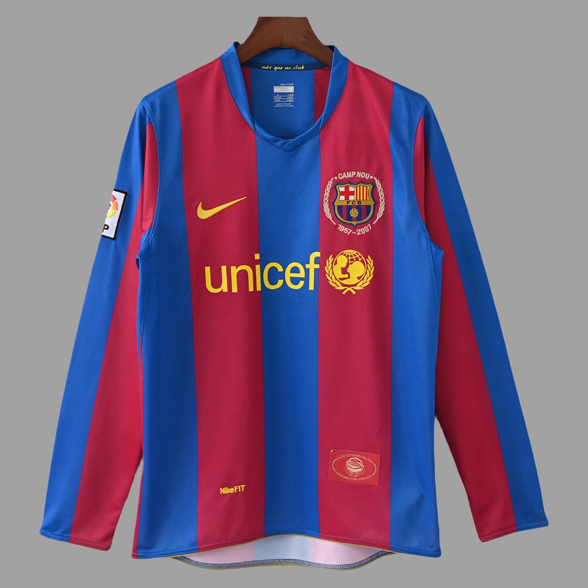07/08 Barcelona Home Long Sleeve Retro Soccer Jersey