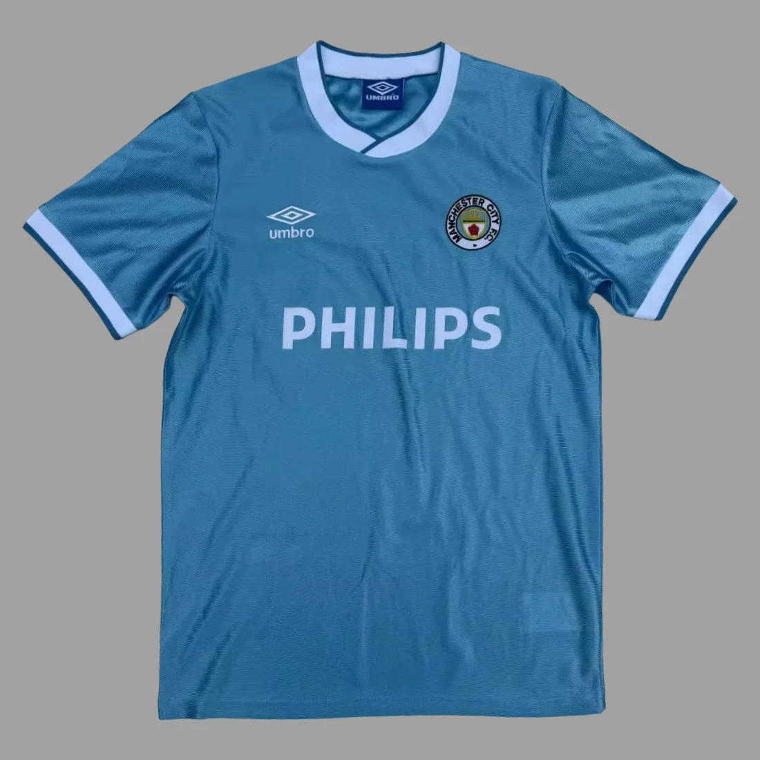 85/87 Manchester City Home Retro Soccer Jersey