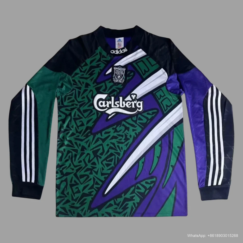 95/96 Liverpool Goalkeeper Purple Long Sleeve Retro Soccer Jersey