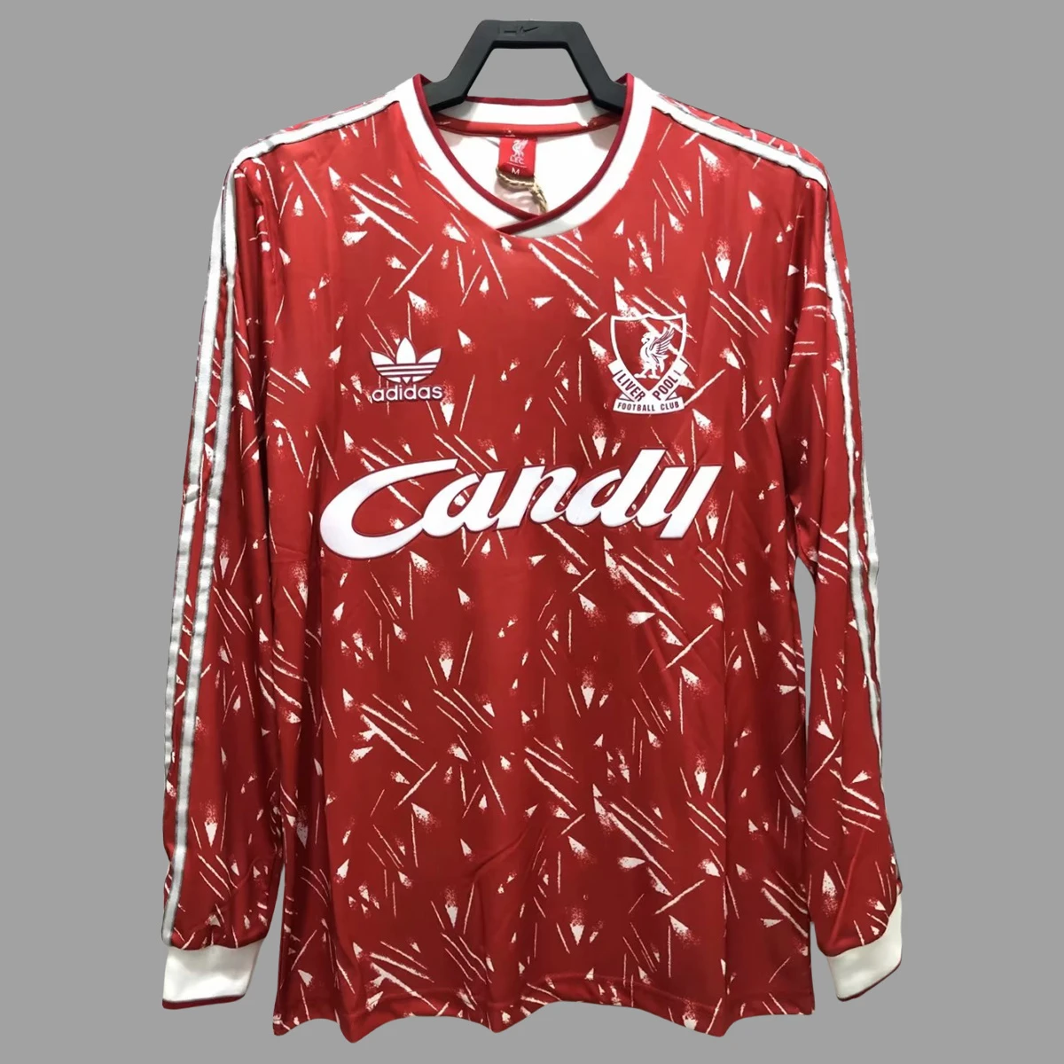 89/91 Liverpool Home Long Sleeve Retro Soccer Jersey