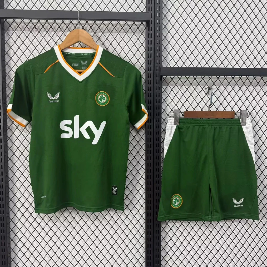 2026 Ireland Home Kids Soccer Jersey Size 16-28
