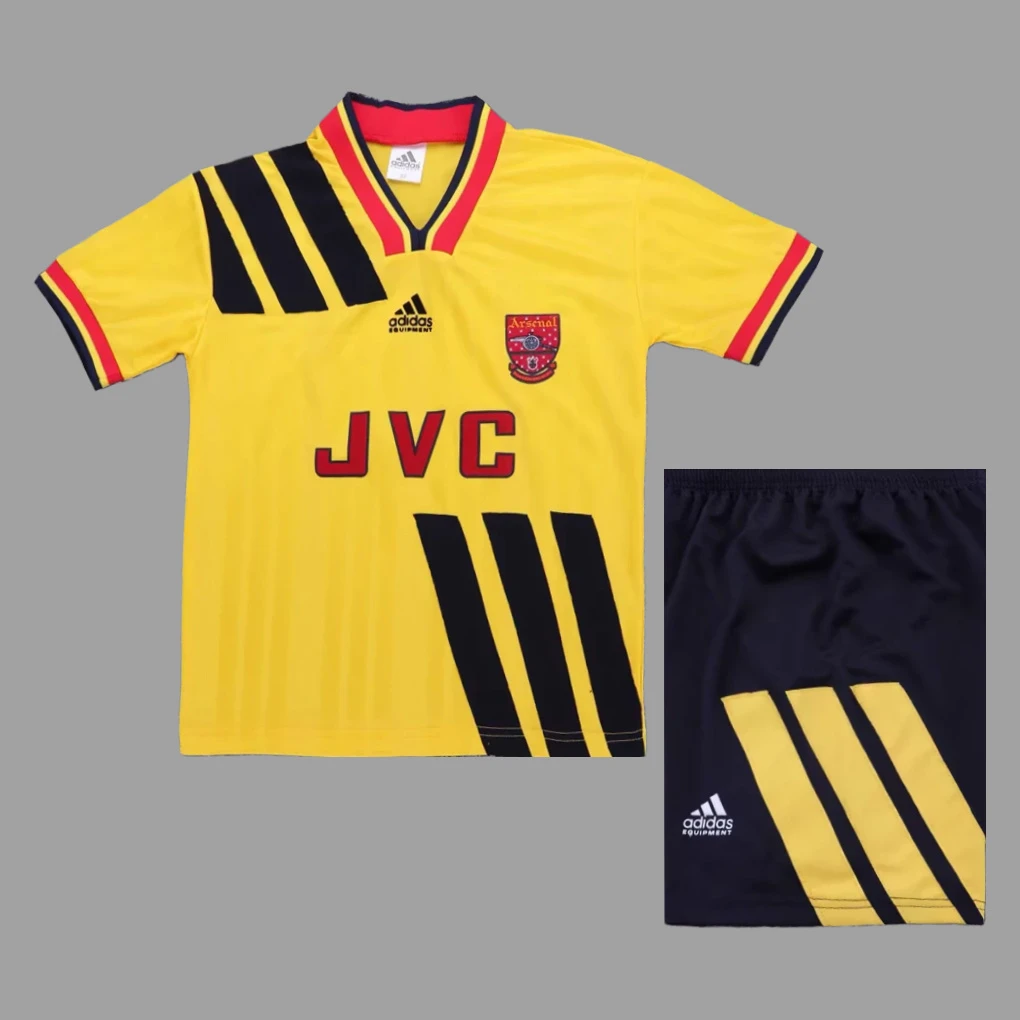 93/94 Arsenal Away Kids Retro Soccer Jersey Size 16-28