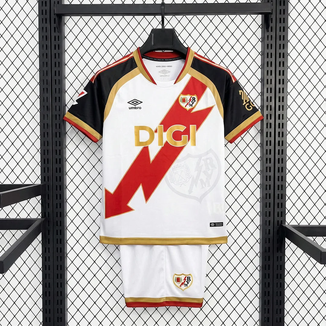 26/27 Rayo Vallecano Home Kids Soccer Jersey