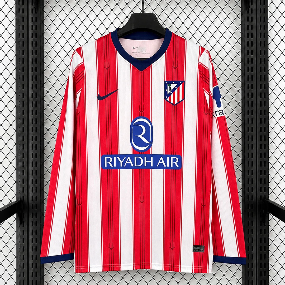 26/27 Atletico Madrid Home Long Sleeve Soccer Jersey