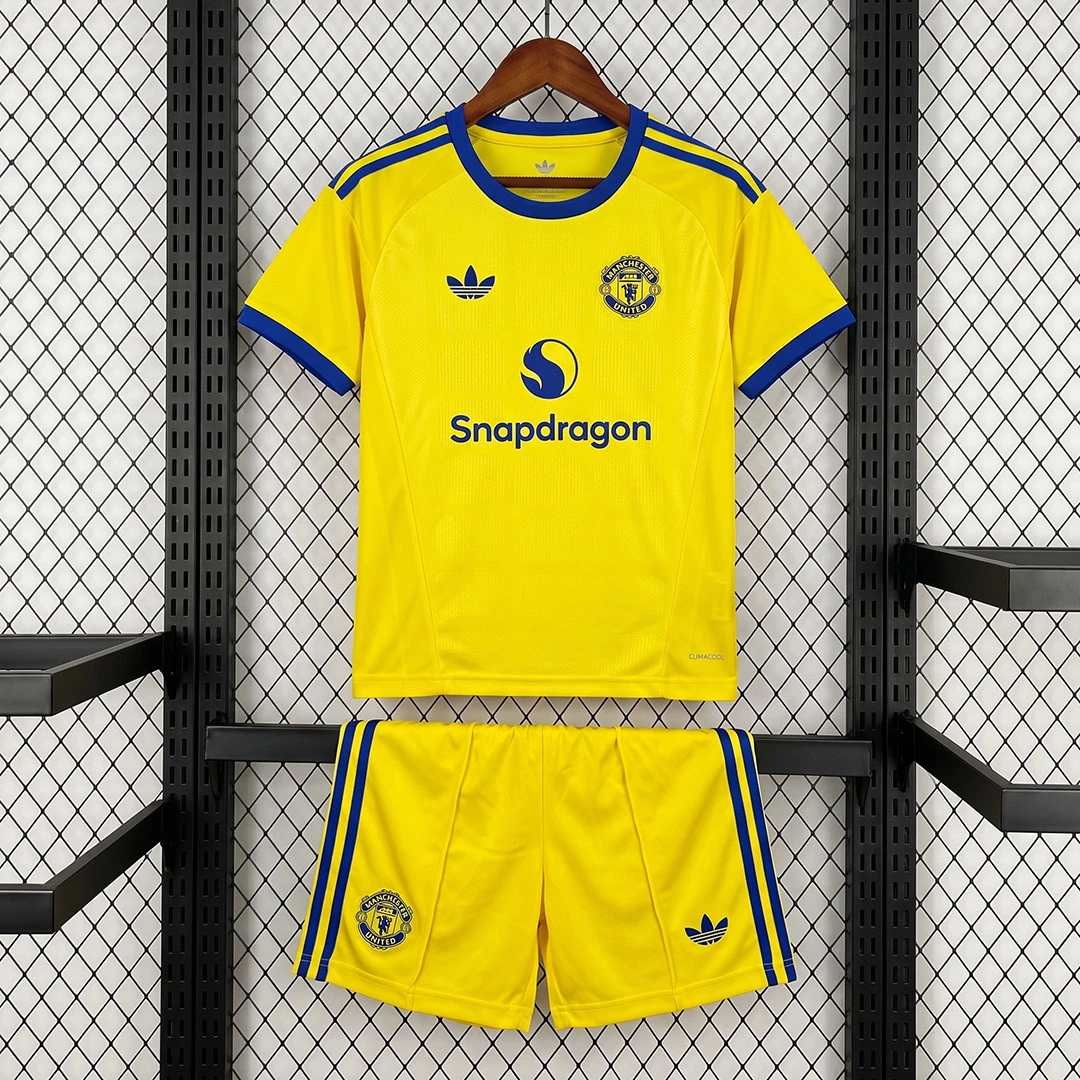 26/27 Manchester United Goalkeeper Yellow Kids Soccer Jersey