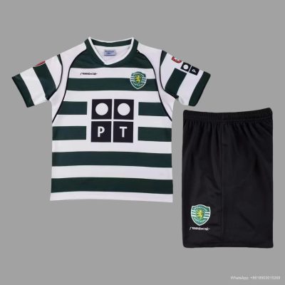 02/03 Lisbon Home Kids Retro Soccer Jersey Size 16-28
