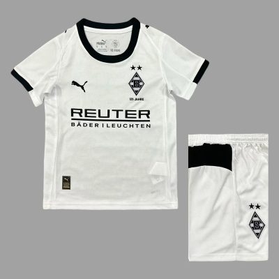 25/26 Monchengladbach Home Kids Soccer Jersey Size 16-28