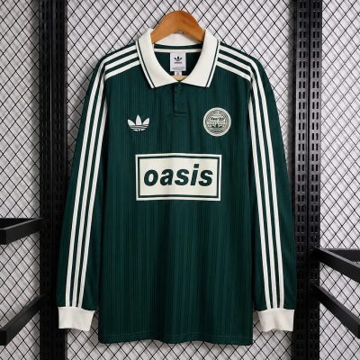 Adidas x Oasis Green Long Sleeve Soccer Jersey