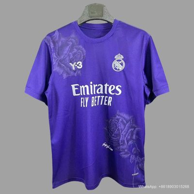 23/24 Real Madrid fourth purple Y3 soccer jersey